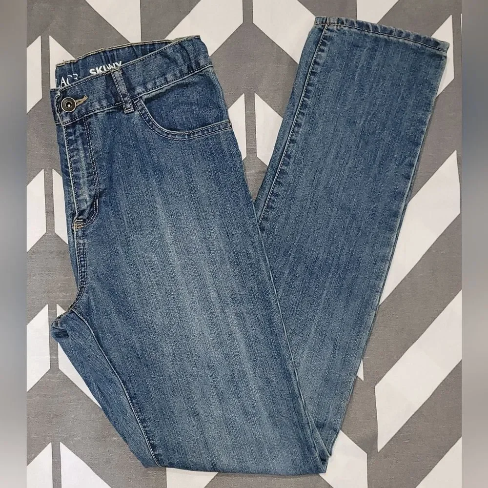 The childrens place boys size 16 Light Medium Stone wash Skinny jeans